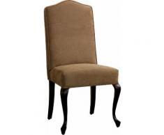 Chaise hêtre massif tapissée châtaigne pieds chippendale