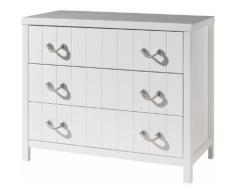 Commode enfant laqué blanc 3 tiroirs LEWIS