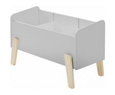 Coffre à jouet gris clair 2 étagères verticale – KIDDY