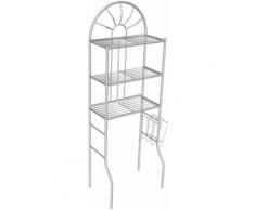 Etagère de toilette métal blanc 3 niveaux de rangement