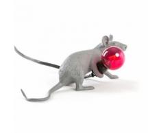 Lampe à poser Seletti Souris allongé Gris