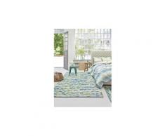 Tapis grand dimensions reflection bleu 60 x 110 cm tapis de salon moderne design par esprit