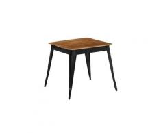 Tables gamme mbabane table de salle à manger bois d'acacia et acier 75x75x76 cm