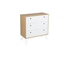 Commode scandinave effy - l. 85 x h. 80 cm - blanc