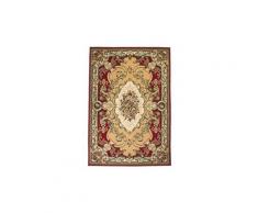 Tapis oriental design persan 140 x 200 cm rouge / beige