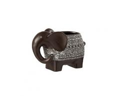 Pot de fleur eléphant à motifs géométriques