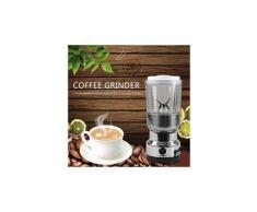 Moulin à café électrique 100w avec bol de poudre de café de retrait blanc