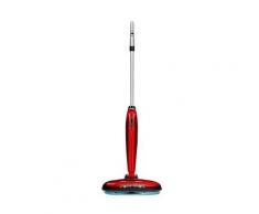 Roll Clean Rouge La Nouvelle Génération du Nettoyeur Balai et polisseur de plancher Multifonction 4 en 1 - Sans Fil - avec éclairage Led Tient debout seul. Très silencieux