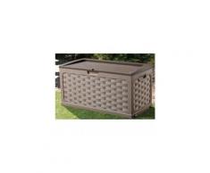 Coffre de rangement en résine 267l - marron