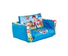 Canapé lit gonflable enfant pat patrouille en polytser, coloris bleu - dim : 26 x 68 x 105 cm -pegane-