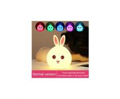 Lampe de silicone lapin mignon nuit colorée lampe chambre à coucher pour enfants cadeau de bébé