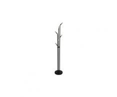 Porte manteau 6 crochets arrondis noir - l 30 x l 30 x h 188 cm -pegane-