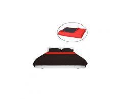Icaverne - dessus-de-lit & couettes distingué couvre-lit matelassé rouge et noir 170 x 210 cm