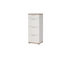 Chiffonnier en bois 4 tiroirs l48cm top