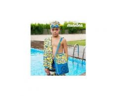 Coffret d’accessoires pour piscine à la décoration minions - bonnet, lunettes, serviette