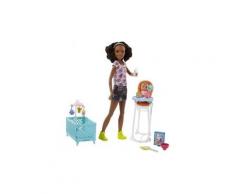 Barbie - coffret baby-sitter - chaise haute
