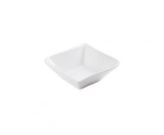 Assiette creuse carrée en porcelaine blanche 15.5cm (lot de 6) melody