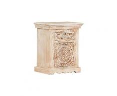 Table de nuit chevet commode armoire meuble chambre 40 x 30 x 50 cm bois de manguier massif helloshop26 1402130