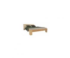 Lit double en bois futon 180x200 bois naturel