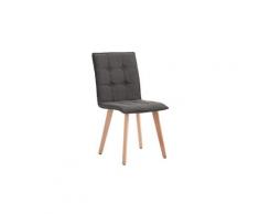 Chic chaise de salle à manger, de cuisine, de salon achgabat en tissu naturel