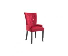 Icaverne - chaises de cuisine inedit chaise de salle à manger avec accoudoirs rouge velours
