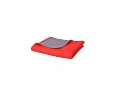 Literie reference lusaka couvre-lit double face matelassé rouge et gris 230 x 260 cm