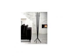 Porte-manteau en métal coloris noir avec 4 crochets - dim : h 180 x log 36 x lar 36 cm - pegane -