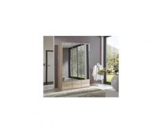 Armoire penderie dingle 3 portes miroirs largeur 135 chêne