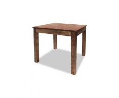 Table de salle à manger bois de récupération massif 82x80x76 cm
