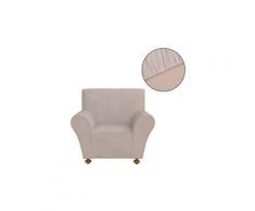 Décorations ligne pyongyang housse de canapé en polyester jersey extensible beige