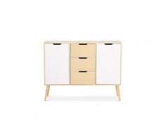 Buffet de style scandinave bicolore - bois bois naturel