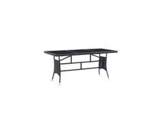 Icaverne - salons de jardin splendide salon de jardin 9 pcs résine tressée noir