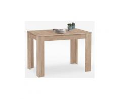 Table à manger extensible coloris chêne - l112-164 x h74,4 x p67 cm -pegane-