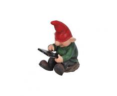 Nain de jardin avec tablette en résine 19 cm