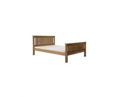 Lit double 150x200cm en pin massif - vilnius