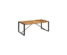 Table de salle à manger 200x100x75 cm bois de manguier solide