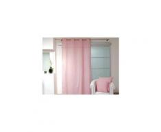 Rideau - double rideaux soleil d'ocre rideau a oeillets dentelle 100% coton 140x240 cm rose