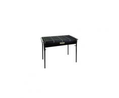 Barbecue en fer noir rectangulaire - 66x33cm