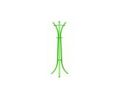Portemanteau en acier coloris vert avec patère chromée - dim : diam 580 x ht 1750 mm -pegane-