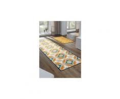Tapis pour couloir viola tx jaune 60 x 180 cm tapis de salon moderne design par kleen tex
