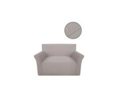Housse de canapé en coton jersey extensible beige