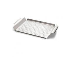 Plat de cuisson rectangulaire weber style en inox