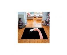 Tapis carré velours antidérapant imprimé animaux mr. Flamingo - 135 x 135 cm