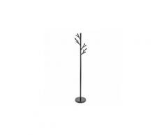 Porte manteau noir 12 crochets en acier - l 28 x l 28 x h 170 cm -pegane-