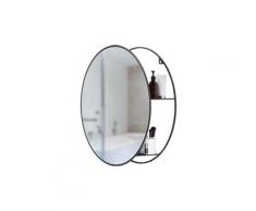Miroir rond avec rangement intégré cirko