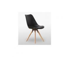 Chaise scandinave noire sophie rembourrée pour salle à manger ou cuisine