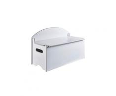 Coffre à jouets et boite de rangement en bois blanc pour enfant