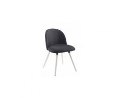 Magnifique chaise de salle à manger, de cuisine, de salon mexico en tissu blanc
