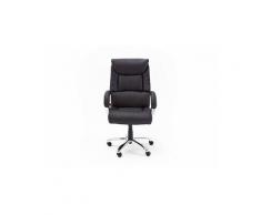 Fauteuil de bureau réglable rc1 pu noir pied acier chromé