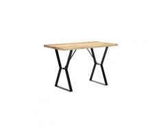 Tables serie mogadiscio table de salle à manger 120x60x76 cm bois solide de manguier